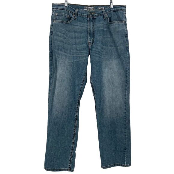 Levi’s Signature Mens Athletic Cut Jeans 36 X 30 - Picture 1 of 8